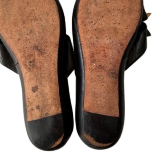 Tommy Bahama All Leather Flower Slides Sandals - Brown/White - 9M - Picture 7 of 9